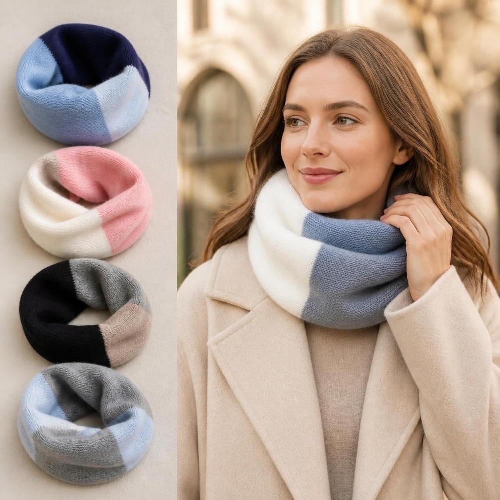Infinity Scarf Knit - Sciarpa Infinity Morbida a Colori Sfumati,
