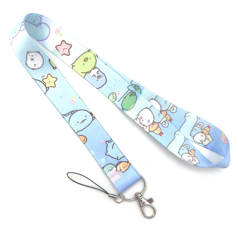Lanyard Badge Holder - Laccetto Kawaii Sumikko Gurashi, portachiavi con