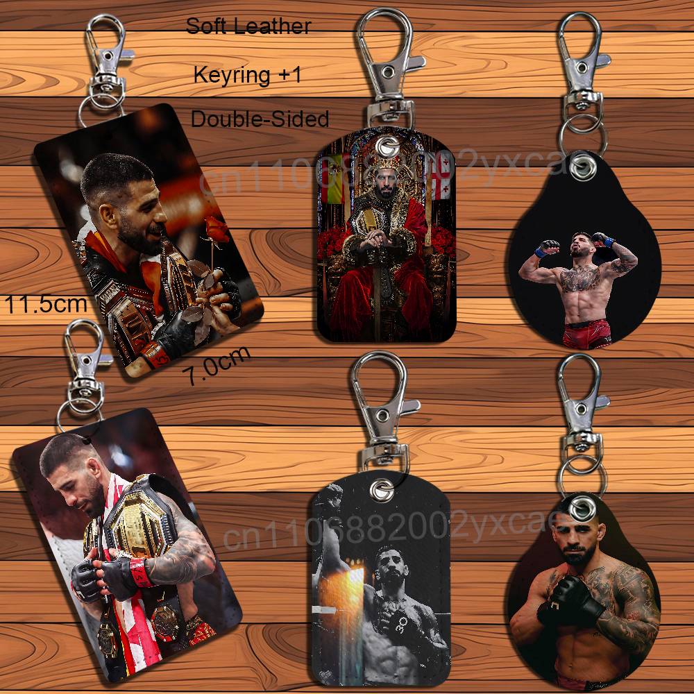 Lanyard Badge Holder - Portachiavi in Pelle Ilia Topuria con