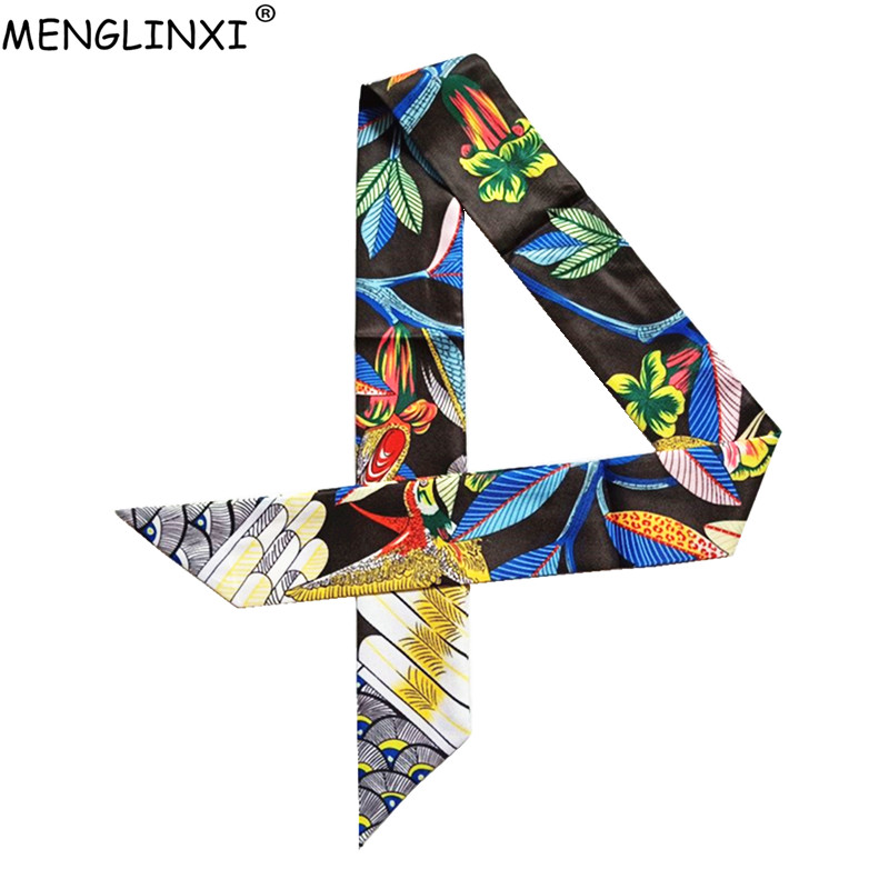 Silk Neck Scarf - Marchio di lusso colibrì stampa sciarpa