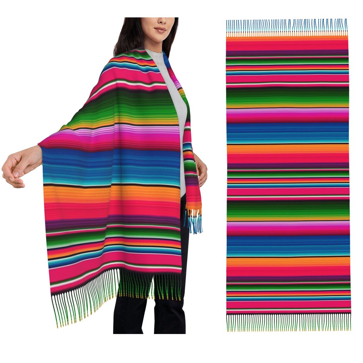 Coperta messicana a righe Fies - Woven Scarf Blanket recensione e prezzo