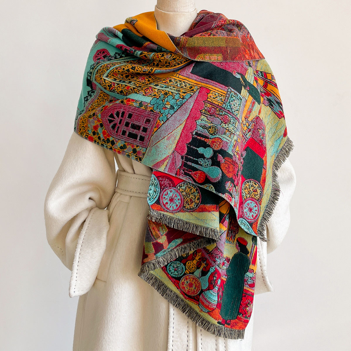 Sciarpa da Donna in Imitazione - Woven Scarf Blanket recensione e prezzo
